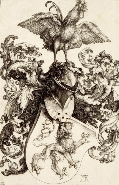 Stemma con leone e gallo da Albrecht Dürer